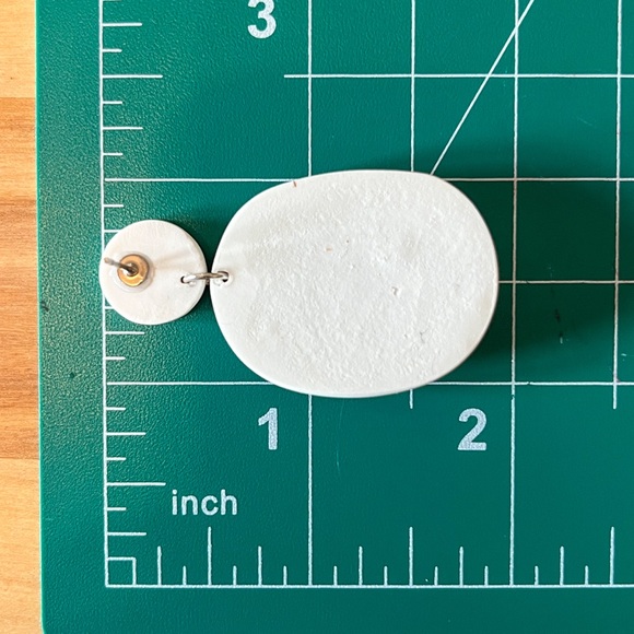 Blue Tropical Flower Drop earrings - Picture 4 of 4